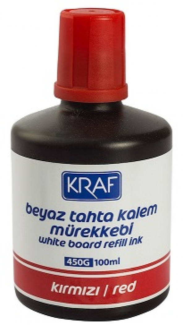 KRAF Beyaz Tahta Kalem Mürekkebi KIRMIZI 100 ml