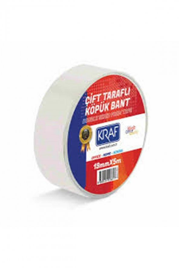 Kraf Çift Taraflı Köpük Bant 15 mm x 5 Metre