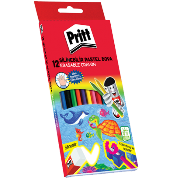 Pritt Pastel Boya Crayon Karton Kutu Silinebilir 12 Renk