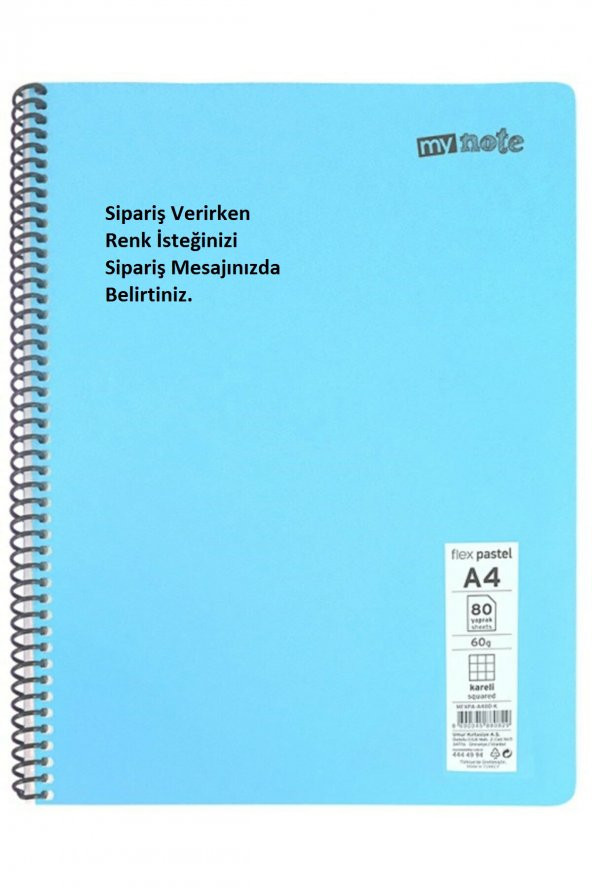 Mynote Mynote A4 Flex Pp Spiralli Plastik Kapak Defter 100 Yaprak Çizgili