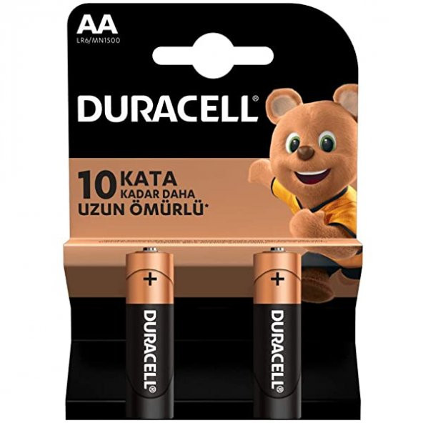 Duracell Alkalin AA Uzun Ömürlü Kalem Pil 2 li Paket