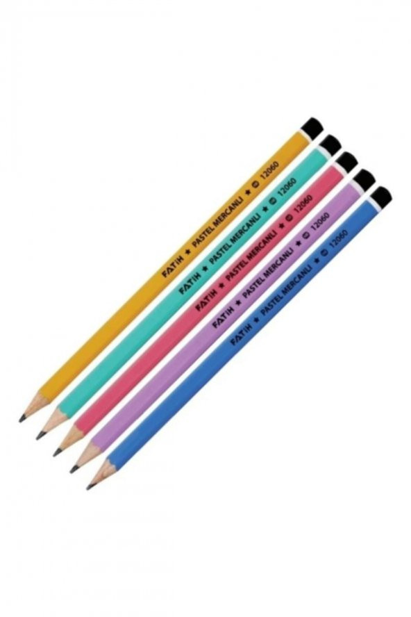 Fatih Pastel Mercanlı Kurşun Kalem 5 Li MEF12060