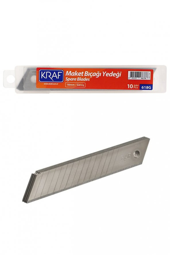 Kraf Maket Bıçağı Yedeği Geniş 10'lu Paket