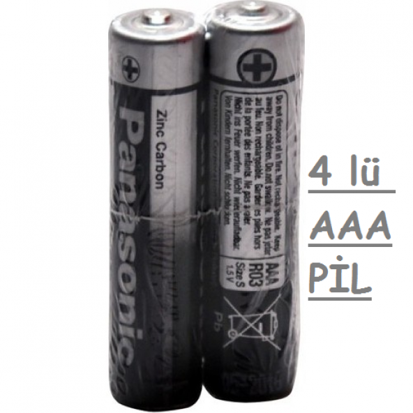 Panasonic Çinko Karbon Kalem Pil (AAA) 2 Adet 2'li