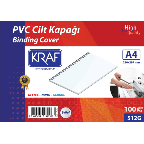 Kraf Cilt Kapağı A4 160 Micron 100lük Şeffaf