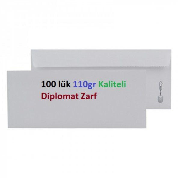 Asil Doğan Diplomat Zarf Extra Silikonlu 10.5x24 110 GR Beyaz AS-1004 100 Adet - 2