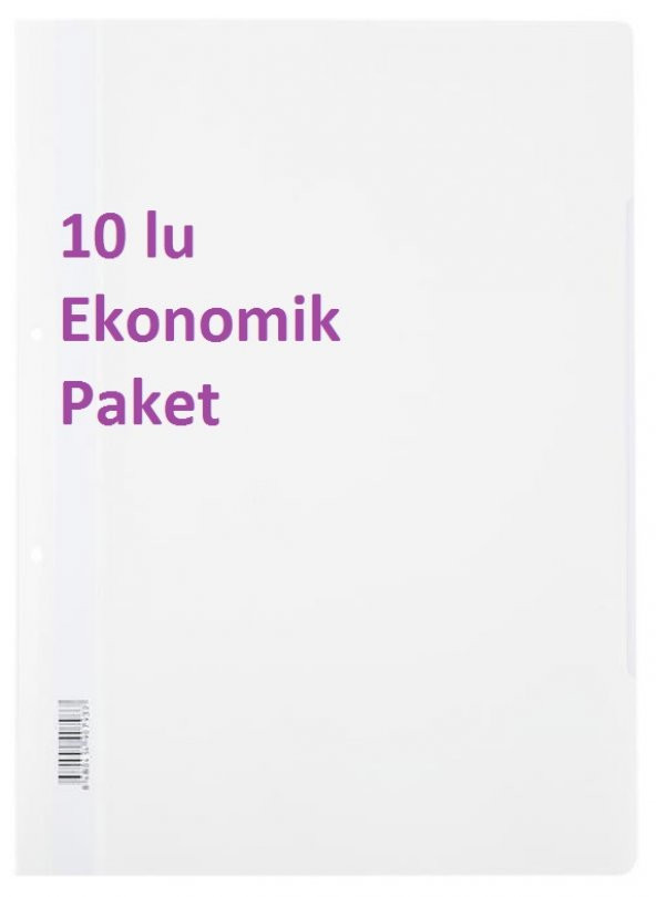 Kraf Beyaz Telli Dosya 10luk Paket