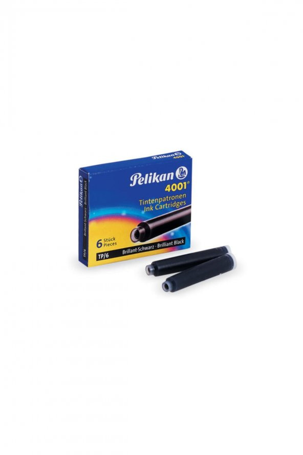 Pelikan Dolmakalem Kartuşu 4001 Kısa Royal Siyah 6'lı