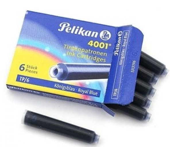 Pelikan Dolmakalem Kartuşu 4001 Kısa Royal Mavi 6'lı