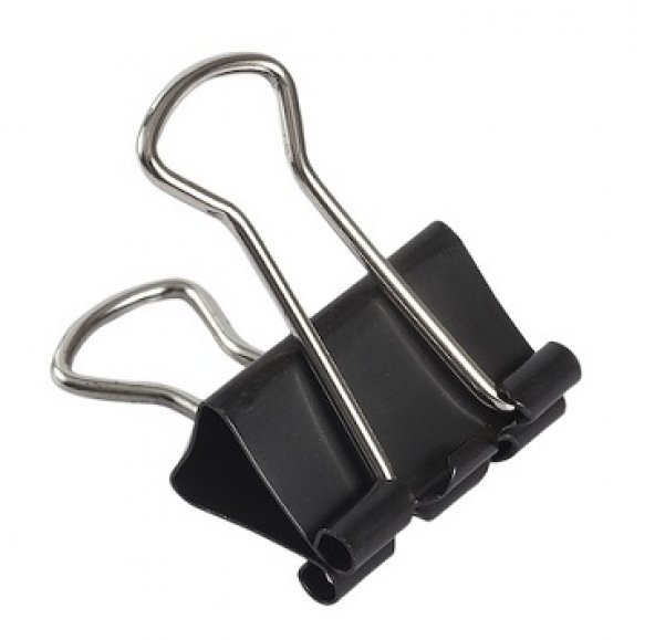 Kraf Metal Kıskaç Binder Clips 19 MM 6923980360435 12li Kutu