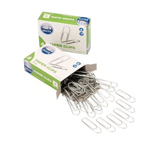 Delta NO:4 Beşgen Ataş Paper Clips 100lük 10 Lu PAKET