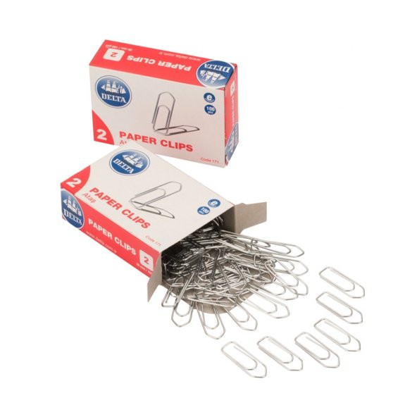 Delta NO:2 Beşgen Ataş Paper Clips 100lük 10 Lu PAKET