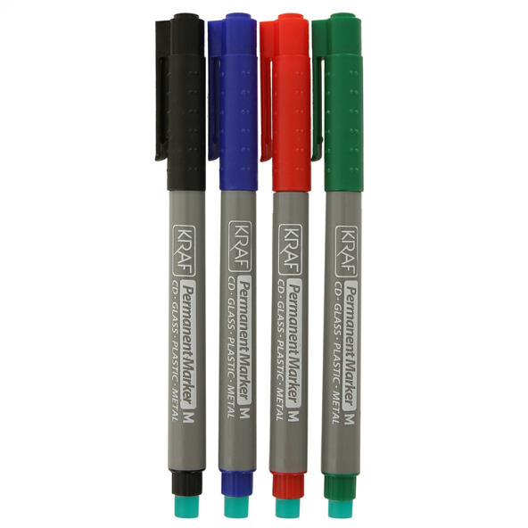 Kraf Asetat Kalemi Silgili (M) Medium 4 Lü Set