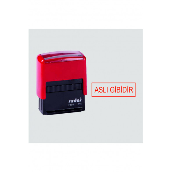 Sırdaş Çerçeveli ASLI GİBİDİR Kaşesi (Sırdaş 911 Model-KIRMIZI Keçeli)