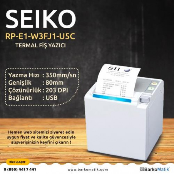 SEIKO RP-E11-W3FJ1-U-5C USB TERMAL FİŞ YAZICI