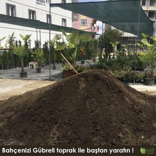 Nif Organik Bahçe Toprağı Gübreli Toprak 30 KG Organik Katı Çiftlik Gübresi Katkılı - 5