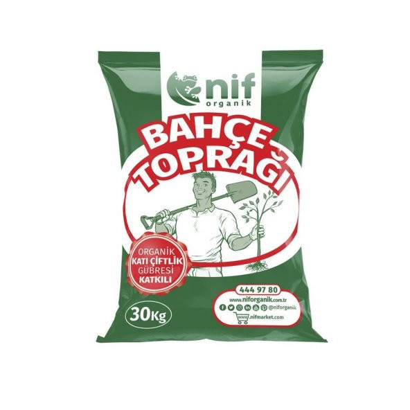 Nif Organik Bahçe Toprağı Gübreli Toprak 30 KG Organik Katı Çiftlik Gübresi Katkılı - 8