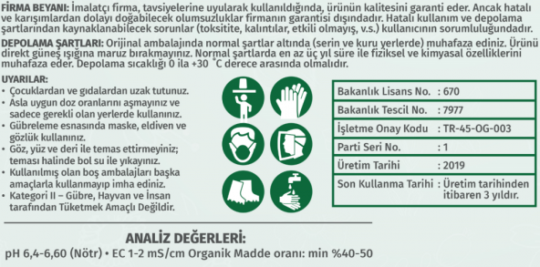Organik Gübre - Nif Organik Katı Çiftlik Gübresi 25 KG - 7