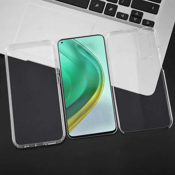 Xiaomi Mi 10T Pro 5G Kılıf 360 Tam Koruma Şeffaf Silikon - 4