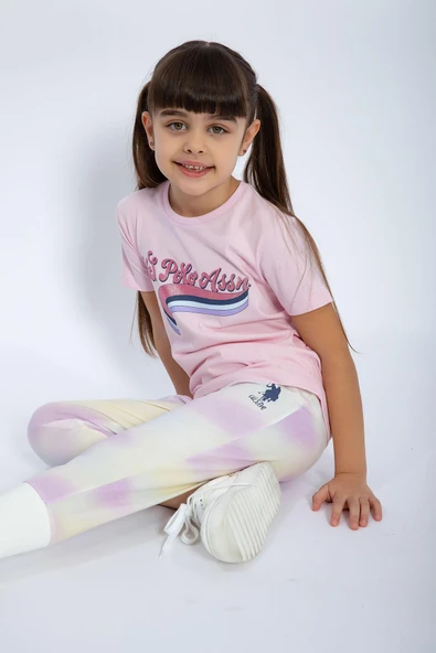 U.S. Polo Assn 1070 Batik Desenli Kız Çocuk İkili Takım - 7