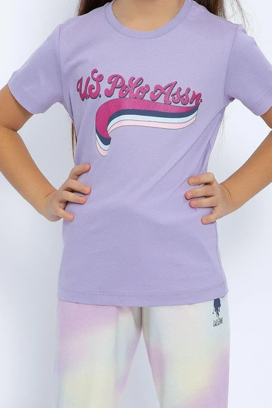 U.S. Polo Assn 1070 Batik Desenli Kız Çocuk İkili Takım - 3