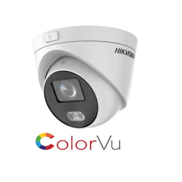 Hikvision DS-2CD1327G0-LUF 2 MP 2.8 mm Sabit Lensli ColorVu Dome IP Kamera ürün görseli 1