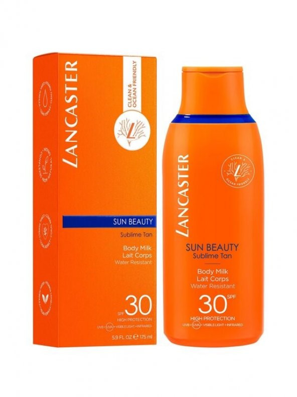 Lancaster Sun Beauty Vücut Sütü SPF30 Güneş Vücut Losyonu 175ml Su Geçirmez