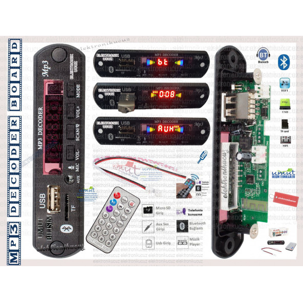 EU 01 Class USB123 HIYE HY3500 Araç Aux Bluetooth Çevirici Kit 12v Mikrofon Ve Konuşma Özellikli