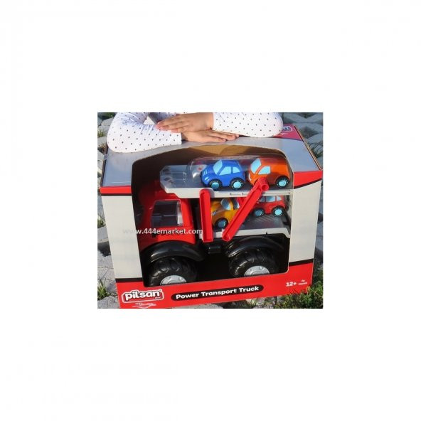 Pilsan Power Transport Truck Oyuncak Araba Taşıyan Kamyon ve 4 lü Araba Seti - 3