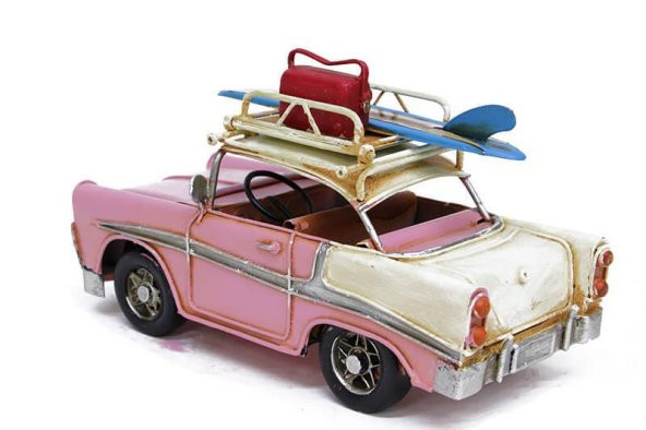 Metal Araba Çerçeveli Biblo Dekoratif Hediyelik - Resim 3