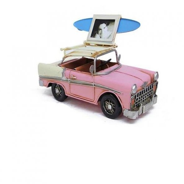 Metal Araba Çerçeveli Biblo Dekoratif Hediyelik - Resim 5