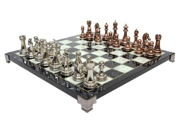 Satranç Takımı Seti Klasik Mermer Tabla Büyük Hediyelik - 1