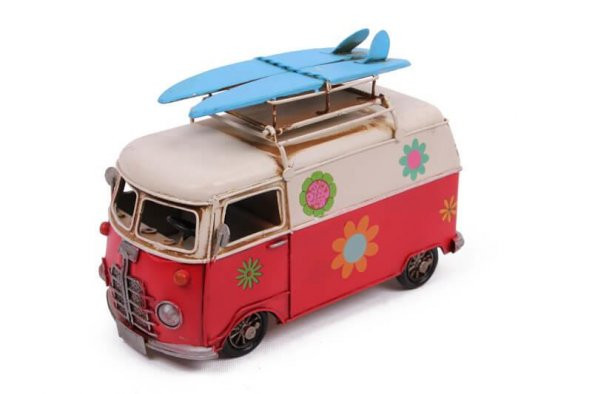 himarry Metal Minibüs Çerçeveli Kumbaralı Biblo Dekoratif Hediyelik - 4