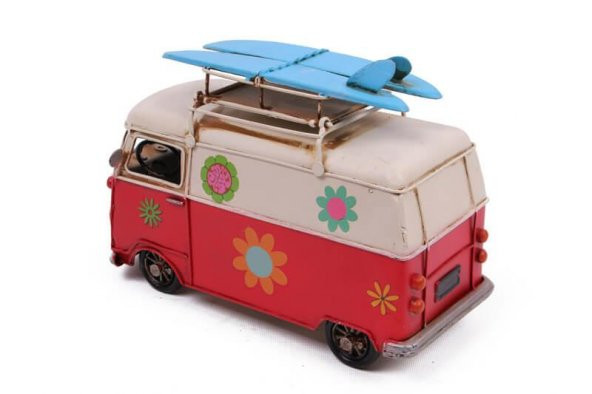 himarry Metal Minibüs Çerçeveli Kumbaralı Biblo Dekoratif Hediyelik - 5