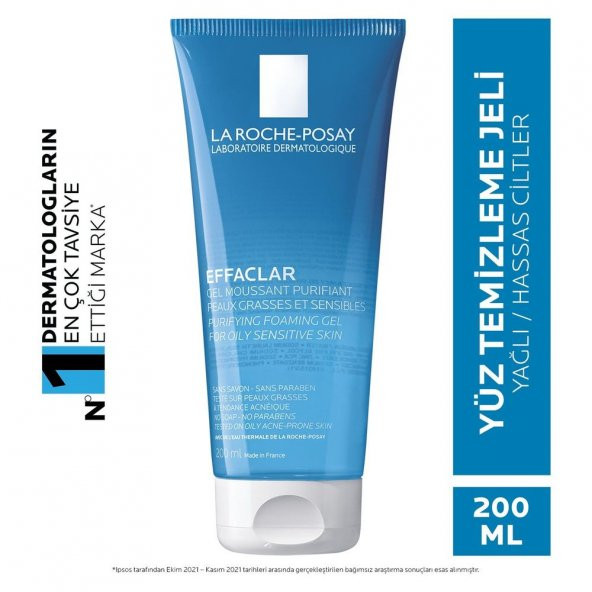 La Roche-Posay Effaclar Yüz Temizleme Jeli Yağlı/Akneye Eğilim Gösteren Ciltler Siyah Nokta Karşıtı 200ml