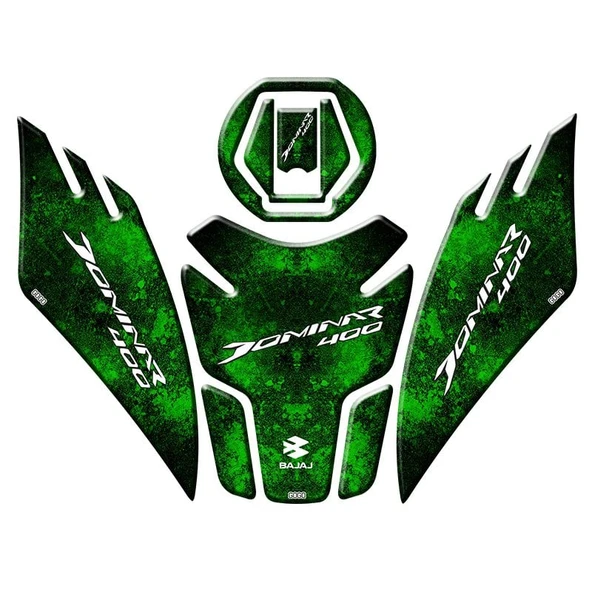 Bajaj Dominar Tank Pad Seti Yeşil ürün görseli