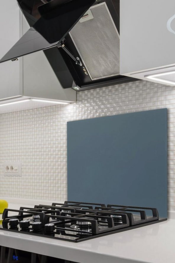 60x70 cm Gri Desenli Cam Ocak arkası Koruyucu ürün görseli