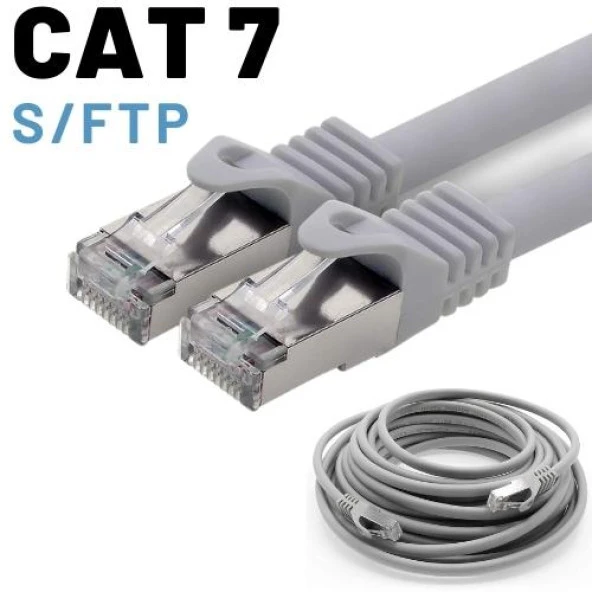 IRENIS CAT7 Kablo S/FTP LSZH Ethernet Network Lan Ağ Kablosu   3 Metre Gri