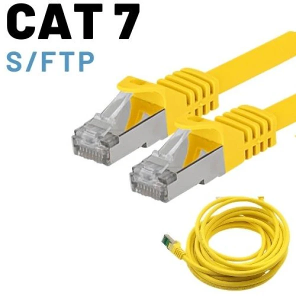 IRENIS CAT7 Kablo S/FTP LSZH Ethernet Network Lan Ağ Kablosu   5 Metre Sarı