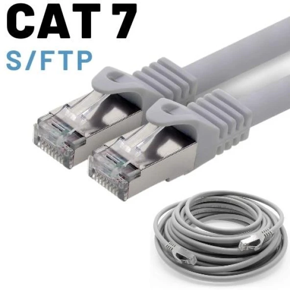 IRENIS CAT7 Kablo S/FTP LSZH Ethernet Network Lan Ağ Kablosu   50 cm Gri