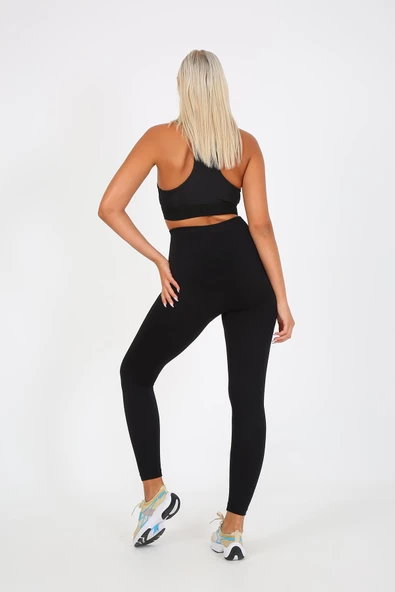 AuraFit 4036 Seamless Dikişsiz Push Up Toparlayıcı Yüksek Bel Uzun Tayt - 5