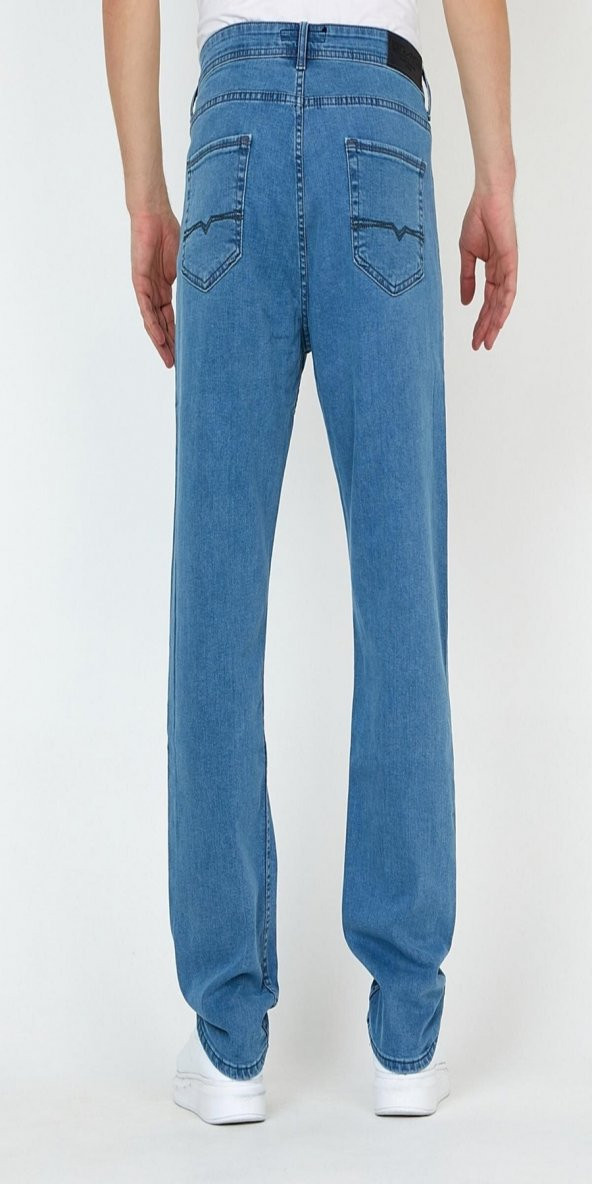 Teleferıc 22 Erkek Regular Fit Mavi Kot Pantolon - 4