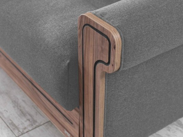 İpek Mobilya Toledo 3lü Kanepe ( Açık Gri ) - 2