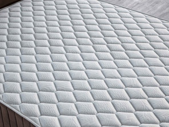 İPEK MOBİLYA Nima 3 Lü Set ( Baza + Başlık + Yatak ) Tek Kişilik ( BEJ ) 90x190 - 5