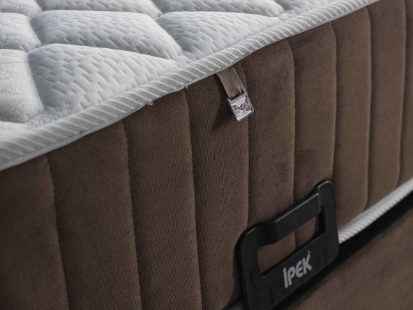 İPEK MOBİLYA Nima 3 Lü Set ( Baza + Başlık + Yatak ) Tek Kişilik ( BEJ ) 90x190 - 6