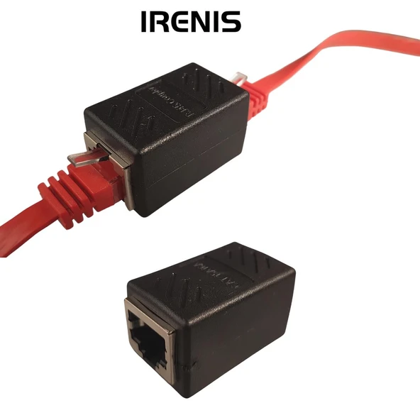 IRENIS CAT6 Kablo Uzatma Seti, Yassı Ethernet Kablo ve Ekleyici  15 Metre Fuşya - Resim 3