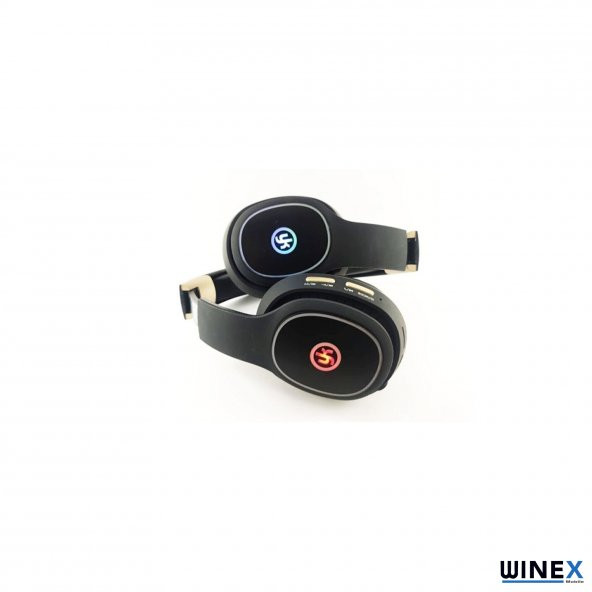 Winex YK Led Kulak Üstü Bluetooth Kulaklık Siyah - 2