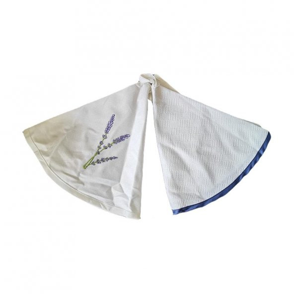 EVDİVA ESSE YUVARLAK 2 Lİ PİKE HAVLU HERB 100 PAMUK - 2