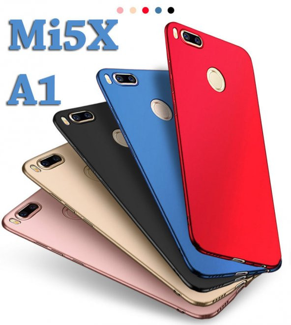 Xiaomi Mi A1 Kılıf Premier Mat Silikon Kılıf + Temperli Cam - 1