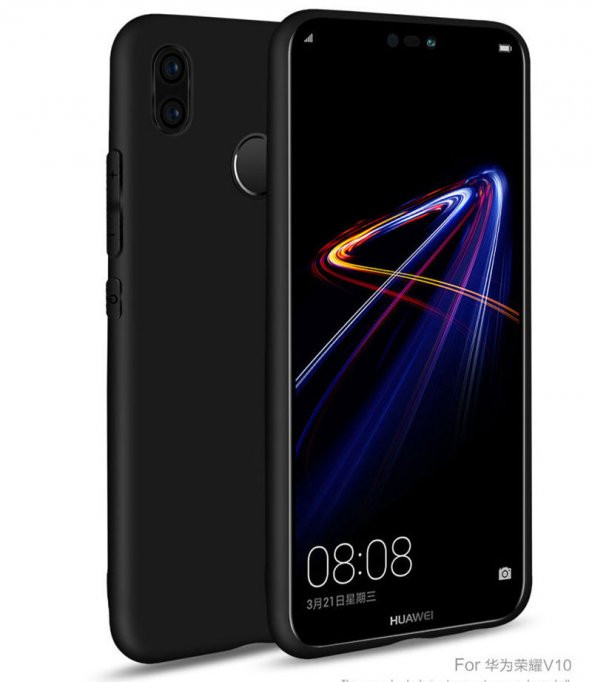 Huawei P20 Lite Kılıf Premier Mat Silikon Kılıf + Nano Cam